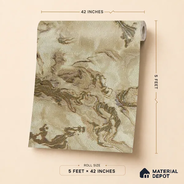 88404 | 5 Meter x 42 Inches Marble Look Wallpaper - 57.41 Sq. Ft. | Minimum 10% wastage during installation