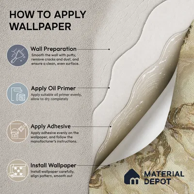 88404 | 5 Meter x 42 Inches Marble Look Wallpaper - 57.41 Sq. Ft. | Minimum 10% wastage during installation