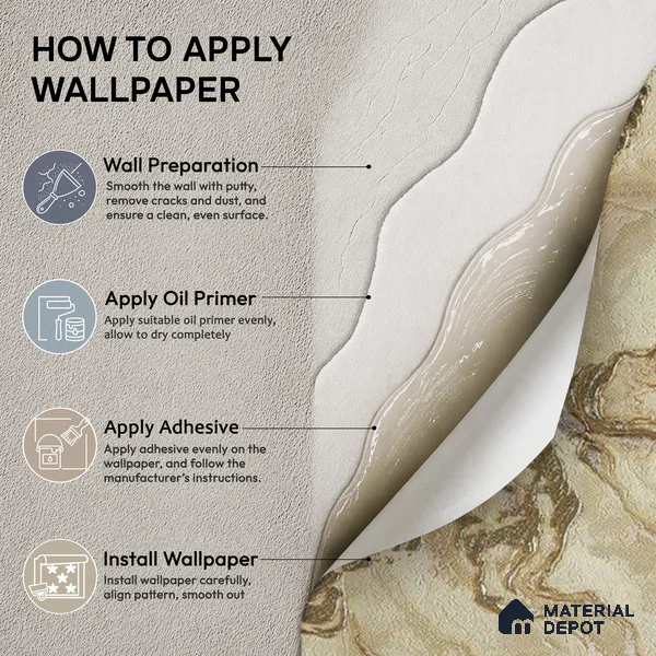 88404 | 5 Meter x 42 Inches Marble Look Wallpaper - 57.41 Sq. Ft. | Minimum 10% wastage during installation