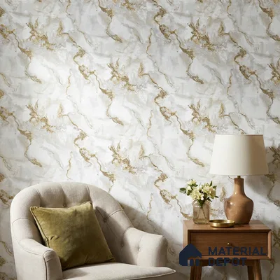 88402 | 5 Meter x 42 Inches Marble Look Wallpaper - 57.41 Sq. Ft. | Minimum 10% wastage during installation