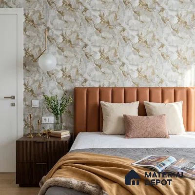 88402 | 5 Meter x 42 Inches Marble Look Wallpaper - 57.41 Sq. Ft. | Minimum 10% wastage during installation
