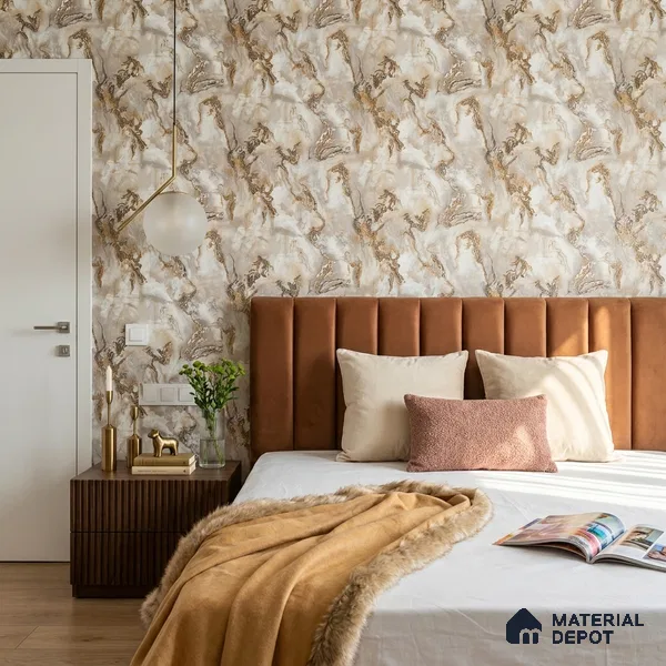 88405 | 5 Meter x 42 Inches Marble Look Wallpaper - 57.41 Sq. Ft. | Minimum 10% wastage during installation