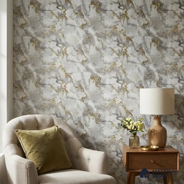 88403 | 5 Meter x 42 Inches Marble Look Wallpaper - 57.41 Sq. Ft. | Minimum 10% wastage during installation