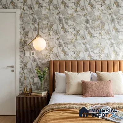 88403 | 5 Meter x 42 Inches Marble Look Wallpaper - 57.41 Sq. Ft. | Minimum 10% wastage during installation