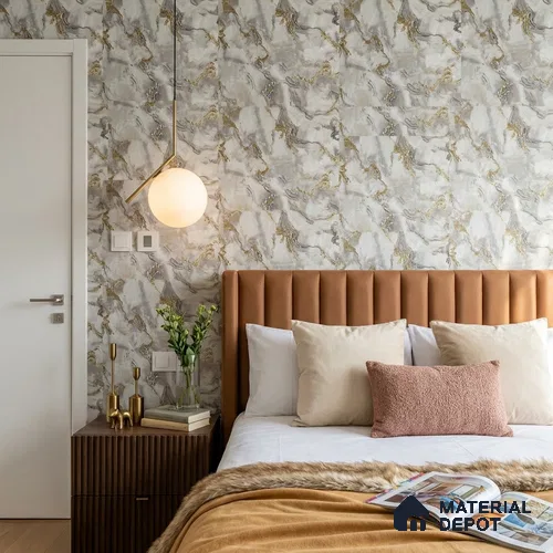 88403 | 5 Meter x 42 Inches Marble Look Wallpaper - 57.41 Sq. Ft. | Minimum 10% wastage during installation