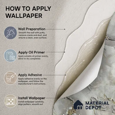 88403 | 5 Meter x 42 Inches Marble Look Wallpaper - 57.41 Sq. Ft. | Minimum 10% wastage during installation