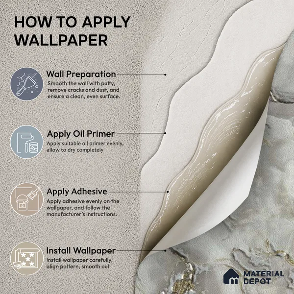 88403 | 5 Meter x 42 Inches Marble Look Wallpaper - 57.41 Sq. Ft. | Minimum 10% wastage during installation