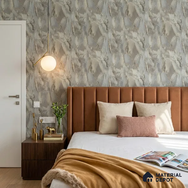 88503 | 5 Meter x 42 Inches Marble Look Wallpaper - 57.41 Sq. Ft. | Minimum 10% wastage during installation