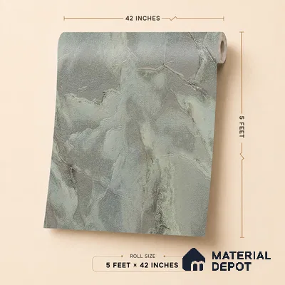 88503 | 5 Meter x 42 Inches Marble Look Wallpaper - 57.41 Sq. Ft. | Minimum 10% wastage during installation
