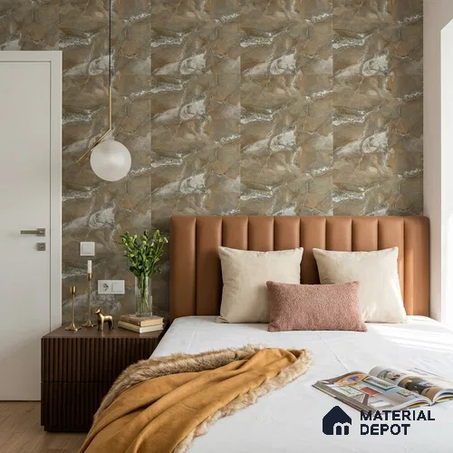 88504 | 5 Meter x 42 Inches Marble Look Wallpaper - 57.41 Sq. Ft. | Minimum 10% wastage during installation