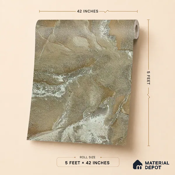 88504 | 5 Meter x 42 Inches Marble Look Wallpaper - 57.41 Sq. Ft. | Minimum 10% wastage during installation