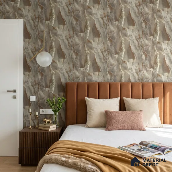 88505 | 5 Meter x 42 Inches Marble Look Wallpaper - 57.41 Sq. Ft. | Minimum 10% wastage during installation