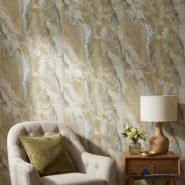 88502 | 5 Meter x 42 Inches Marble Look Wallpaper - 57.41 Sq. Ft. | Minimum 10% wastage during installation