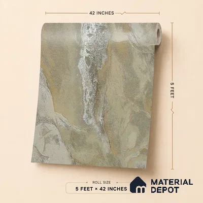 88502 | 5 Meter x 42 Inches Marble Look Wallpaper - 57.41 Sq. Ft. | Minimum 10% wastage during installation