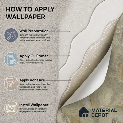 88502 | 5 Meter x 42 Inches Marble Look Wallpaper - 57.41 Sq. Ft. | Minimum 10% wastage during installation