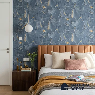 88501 | 5 Meter x 42 Inches Marble Look Wallpaper - 57.41 Sq. Ft. | Minimum 10% wastage during installation