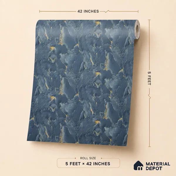 88501 | 5 Meter x 42 Inches Marble Look Wallpaper - 57.41 Sq. Ft. | Minimum 10% wastage during installation