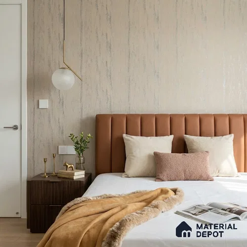 88703 | Beige Travertine Streaks Textured Wallpaper - 5 Meter x 42 Inches, 57.41 Sq. Ft. (Min. 15% Wastage)