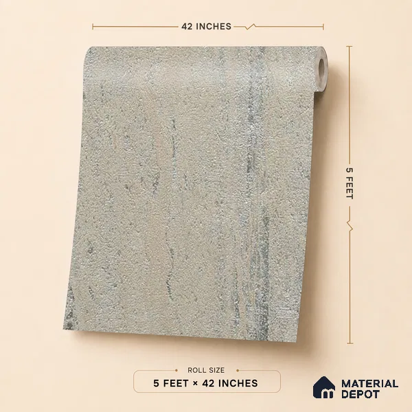 88703 | 5 Meter x 42 Inches Texture Look Wallpaper - 57.41 Sq. Ft. | Minimum 15% wastage during installation