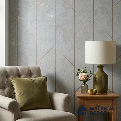 88803 | 5 Meter x 42 Inches Geometric Look Wallpaper - 57.41 Sq. Ft. | Minimum 15% wastage during installation