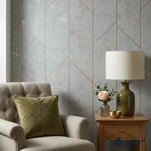 88803 | 5 Meter x 42 Inches Geometric Look Wallpaper - 57.41 Sq. Ft. | Minimum 15% wastage during installation