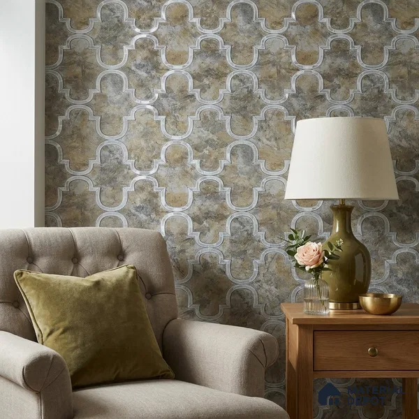 88901 | 5 Meter x 42 Inches Patterned Look Wallpaper - 57.41 Sq. Ft. | Minimum 15% wastage during installation