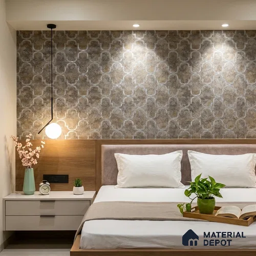 88901 | 5 Meter x 42 Inches Patterned Look Wallpaper - 57.41 Sq. Ft. | Minimum 15% wastage during installation