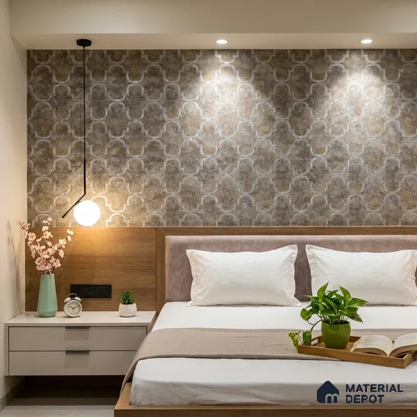 88901 | 5 Meter x 42 Inches Patterned Look Wallpaper - 57.41 Sq. Ft. | Minimum 15% wastage during installation