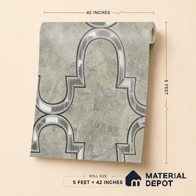 88904 | 5 Meter x 42 Inches Patterned Look Wallpaper - 57.41 Sq. Ft. | Minimum 15% wastage during installation