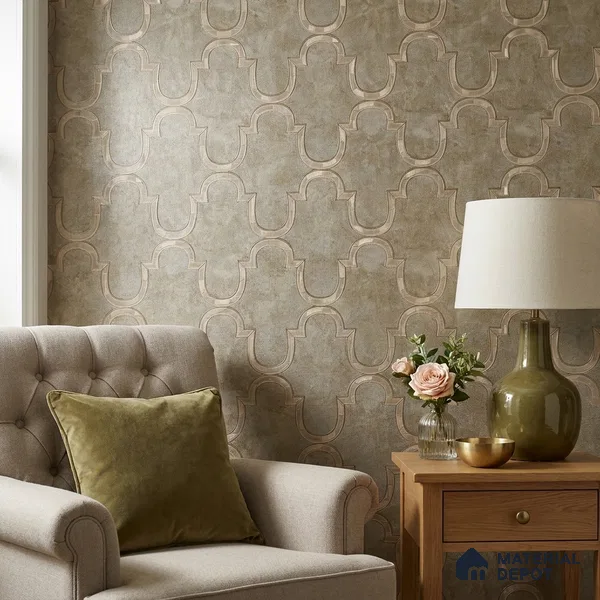 88906 | 5 Meter x 42 Inches Patterned Look Wallpaper - 57.41 Sq. Ft. | Minimum 15% wastage during installation