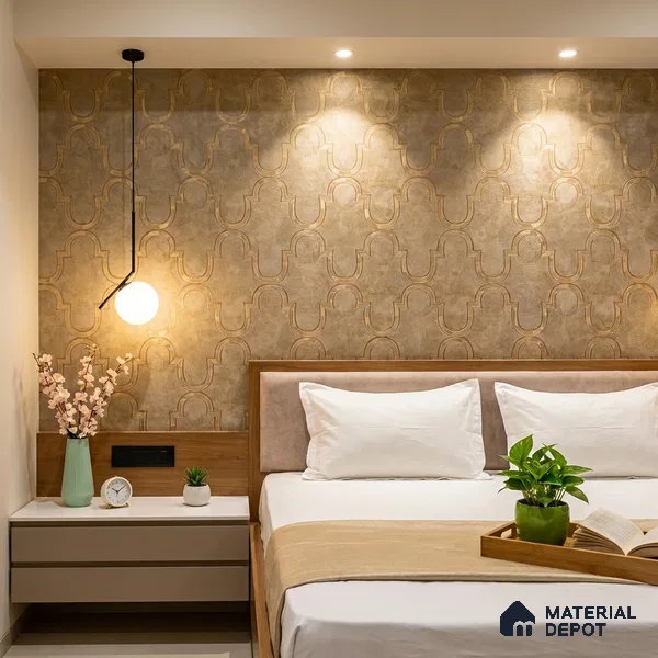 88906 | 5 Meter x 42 Inches Patterned Look Wallpaper - 57.41 Sq. Ft. | Minimum 15% wastage during installation