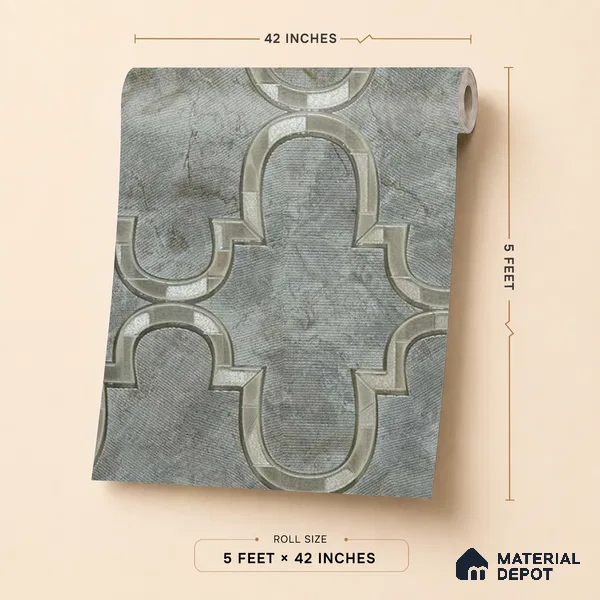 88905 | 5 Meter x 42 Inches Patterned Look Wallpaper - 57.41 Sq. Ft. | Minimum 15% wastage during installation