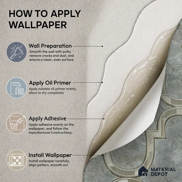88905 | 5 Meter x 42 Inches Patterned Look Wallpaper - 57.41 Sq. Ft. | Minimum 15% wastage during installation