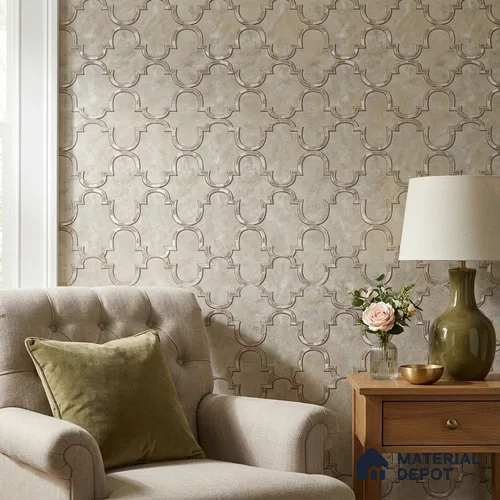 88902 | 5 Meter x 42 Inches Patterned Look Wallpaper - 57.41 Sq. Ft. | Minimum 15% wastage during installation