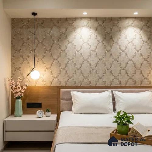 88902 | 5 Meter x 42 Inches Patterned Look Wallpaper - 57.41 Sq. Ft. | Minimum 15% wastage during installation