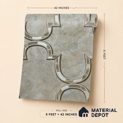 88902 | 5 Meter x 42 Inches Patterned Look Wallpaper - 57.41 Sq. Ft. | Minimum 15% wastage during installation