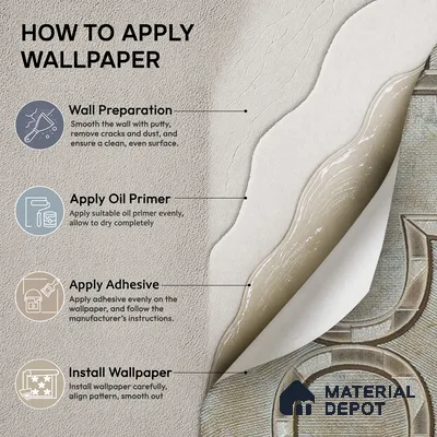 88902 | 5 Meter x 42 Inches Patterned Look Wallpaper - 57.41 Sq. Ft. | Minimum 15% wastage during installation