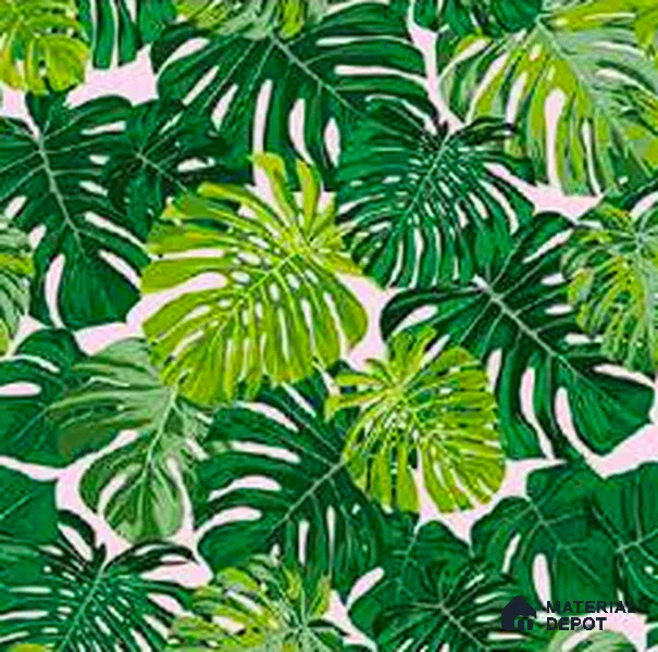 N4-1 | Lime Emerald Monstera Leaves Floral Wallpaper - 10 Meter x 21 Inches, 57.41 Sq. Ft. (Min. 15% Wastage)