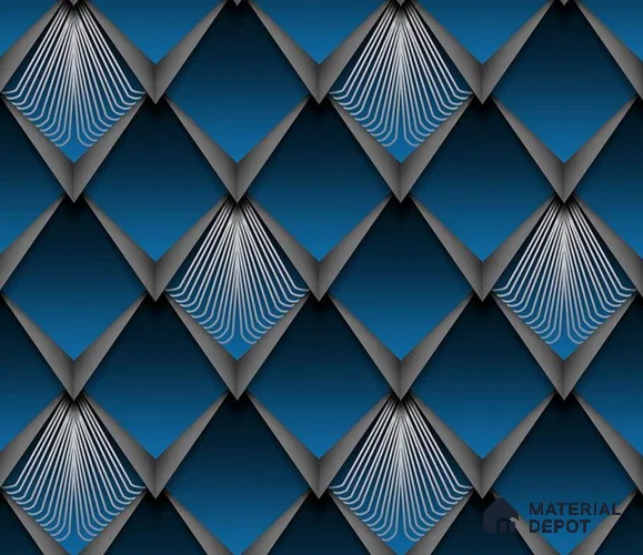 5D1023 | 9.5 Meter x 21 Inch PVC Geometric Look Wallpaper - 55 Sq. Ft. | Minimum 15% wastage during installation