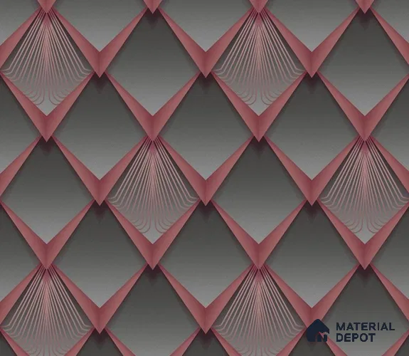 5D1025 | 9.5 Meter x 21 Inch PVC Geometric Look Wallpaper - 55 Sq. Ft. | Minimum 15% wastage during installation