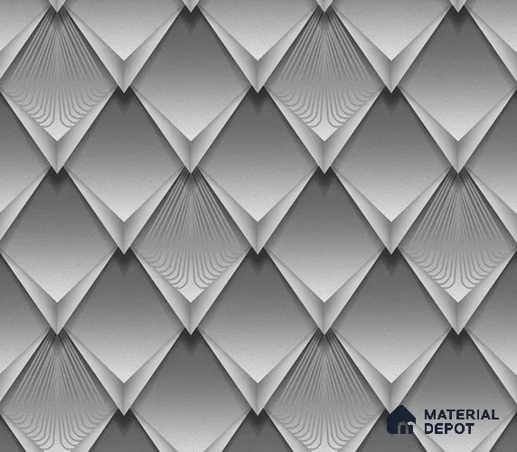 5D1022 | 9.5 Meter x 21 Inch PVC Geometric Look Wallpaper - 55 Sq. Ft. | Minimum 15% wastage during installation