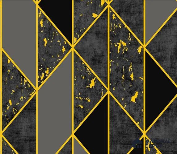 5D1086 | 9.5 Meter x 21 Inch PVC Geometric Look Wallpaper - 55 Sq. Ft. | Minimum 15% wastage during installation