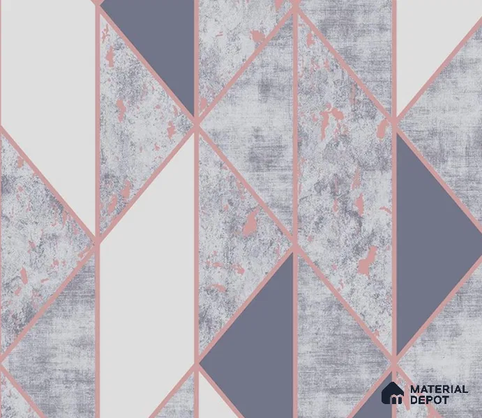 5D1083 | 9.5 Meter x 21 Inch PVC Geometric Look Wallpaper - 55 Sq. Ft. | Minimum 15% wastage during installation