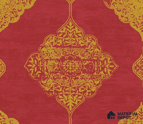 5D1055 | 9.5 Meter x 21 Inch PVC Damask Look Wallpaper - 55 Sq. Ft. | Minimum 15% wastage during installation