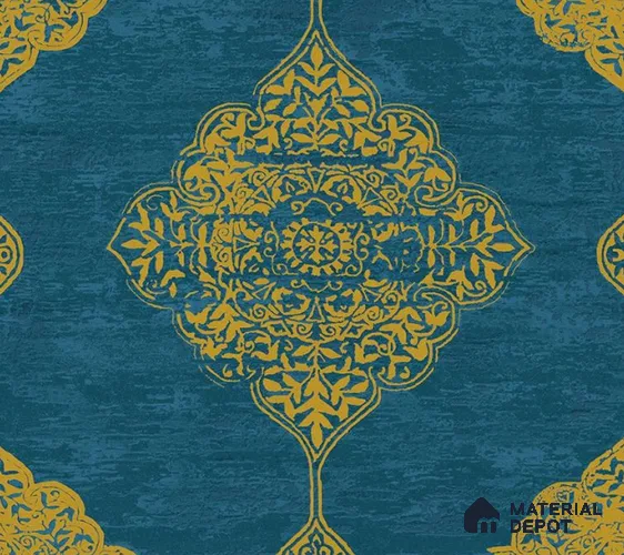 5D1056 | 9.5 Meter x 21 Inch PVC Damask Look Wallpaper - 55 Sq. Ft. | Minimum 15% wastage during installation