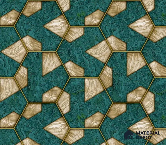 5D1403 | 9.5 Meter x 21 Inch PVC Geometric Look Wallpaper - 55 Sq. Ft. | Minimum 15% wastage during installation