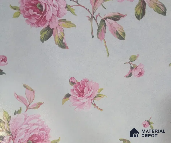 DE40819 | 10 Meter x 21 Inch PVC Florals Look Wallpaper - 57 Sq. Ft. | Minimum 15% wastage during installation