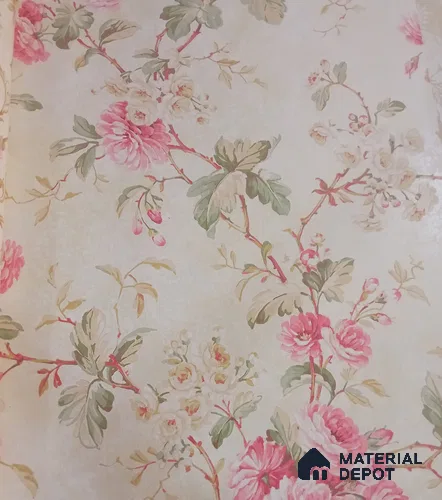 DE40846 | 10 Meter x 21 Inch PVC Florals Look Wallpaper - 57 Sq. Ft. | Minimum 15% wastage during installation