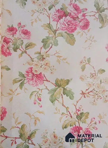 DE40847 | 10 Meter x 21 Inch PVC Florals Look Wallpaper - 57 Sq. Ft. | Minimum 15% wastage during installation