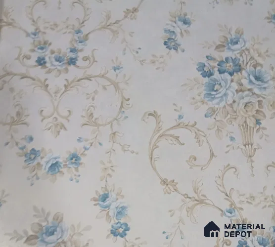 DE40850 | 10 Meter x 21 Inch PVC Florals Look Wallpaper - 57 Sq. Ft. | Minimum 15% wastage during installation
